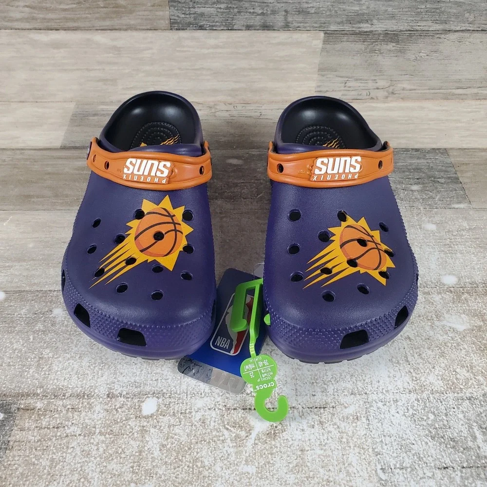 Crocs NBA Phoenix Suns Classic Womens Clogs Sz 9 Purple Rubber Slingback